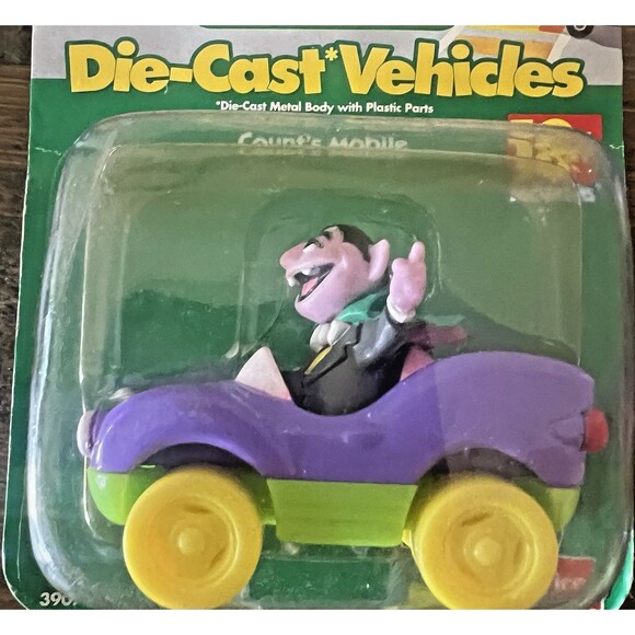 Fisher Price 1998 Sesame Street Count's Mobile Die-Cast Vehicle NIP - Picture 2 of 8